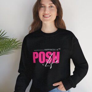 Happiness is Posh Life Unisex Heavy Blend™ Crewneck Sweatshirt
